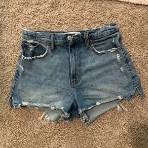 Abercrombie and Fitch Curve Love High Rise Cutoff Shorts